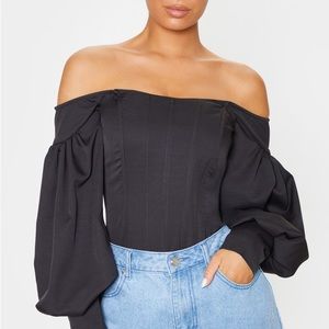 Pretty little thing Bardot top with built in corset